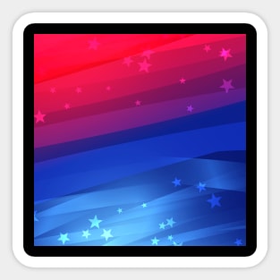 Red White Blue USA Flag Design Sticker